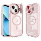 For iPhone 13 Round Camshield MagSafe TPU Hybrid PC Phone Case(Pink) - 1