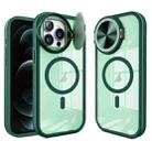 For iPhone 12 Pro Max Round Camshield MagSafe TPU Hybrid PC Phone Case(Green) - 1