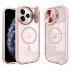 For iPhone 11 Pro Max Round Camshield MagSafe TPU Hybrid PC Phone Case(Pink) - 1