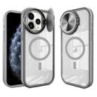 For iPhone 11 Pro Max Round Camshield MagSafe TPU Hybrid PC Phone Case(Grey) - 1