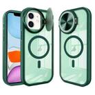 For iPhone 11 Round Camshield MagSafe TPU Hybrid PC Phone Case(Green) - 1