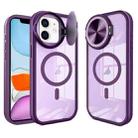 For iPhone 11 Round Camshield MagSafe TPU Hybrid PC Phone Case(Purple) - 1