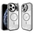 For iPhone 11 Pro Round Camshield MagSafe TPU Hybrid PC Phone Case(Grey) - 1