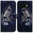 For Google Pixel 9a Coloured Drawing Flip Leather Phone Case(Lion) - 1