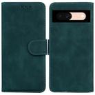 For Google Pixel 8a Skin Feel Pure Color Flip Leather Phone Case(Green) - 1