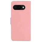 For Google Pixel 9a Skin Feel Pure Color Flip Leather Phone Case(Pink) - 3