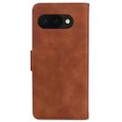 For Google Pixel 9a Skin Feel Pure Color Flip Leather Phone Case(Brown) - 3