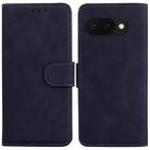 For Google Pixel 9a Skin Feel Pure Color Flip Leather Phone Case(Black) - 1