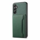 For Samsung Galaxy A24 5G Calf Texture Card Bag Design Full Coverage Phone Case(Green) - 1