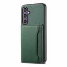 For Samsung Galaxy S24+ 5G Calf Texture Card Bag Design Full Coverage Phone Case(Green) - 1