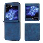 For Samsung Galaxy Z Flip5 5G Business Solid Color Magnetic RFID Anti-theft Phone Case(Blue) - 1