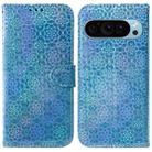 For Google Pixel 9 Colorful Magnetic Buckle Leather Phone Case(Blue) - 1