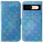 For Google Pixel 8a Colorful Magnetic Buckle Leather Phone Case(Blue) - 1