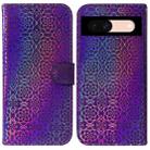 For Google Pixel 8a Colorful Magnetic Buckle Leather Phone Case(Purple) - 1