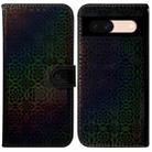 For Google Pixel 8a Colorful Magnetic Buckle Leather Phone Case(Black) - 1