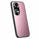 For OPPO Reno10 Pro+ Global R-JUST RJ-61 Electroplating Frosted TPU + PC Phone Case(Pink) - 1