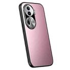 For OPPO Reno11 Global R-JUST RJ-61 Electroplating Frosted TPU + PC Phone Case(Pink) - 1