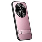 For OPPO Find X6 Pro R-JUST RJ-61 Electroplating Frosted TPU + PC Phone Case with Holder(Pink) - 1