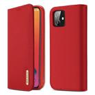 For iPhone 12 mini DUX DUCIS WISH Series TPU + PU + Leather Case with Card Slots & Wallet(Red) - 1