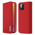 For iPhone 12 Pro Max DUX DUCIS WISH Series TPU + PU + Leather Case with Card Slots & Wallet(Red) - 1