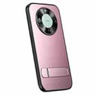 For Huawei Mate 60 R-JUST RJ-61 Electroplating Frosted TPU + PC Phone Case with Holder(Pink) - 1