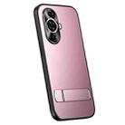 For Huawei nova 11 Pro R-JUST RJ-61 Electroplating Frosted TPU + PC Phone Case with Holder(Pink) - 1