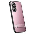 For Huawei nova 10 Pro R-JUST RJ-61 Electroplating Frosted TPU + PC Phone Case with Holder(Pink) - 1