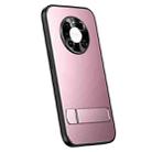For Huawei Mate 40 Pro R-JUST RJ-61 Electroplating Frosted TPU + PC Phone Case with Holder(Pink) - 1