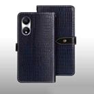 For Honor Play 40 idewei Crocodile Texture Leather Phone Case(Dark Blue) - 1