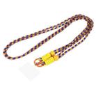 Double Buckle Twist Rope Slim Long Lanyard(Orange Yellow Purple) - 1