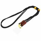 Double Buckle Twist Rope Slim Long Lanyard(Black) - 1