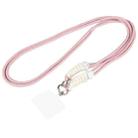 Double Buckle Twist Rope Slim Long Lanyard(Sand Pink) - 1