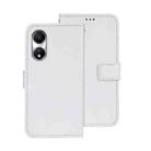 For Honor Play 40 idewei Crazy Horse Texture Leather Phone Case with Holder(White) - 1