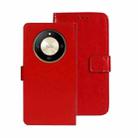 For Honor X9b idewei Crazy Horse Texture Leather Phone Case with Holder(Red) - 1