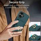 For iPhone 16 Plus Elastic Card Bag Ring Holder Phone Case(Dark Green) - 3