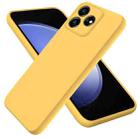 For ZTE Blade V50 Design 4G Pure Color Liquid Silicone Shockproof Phone Case(Yellow) - 1