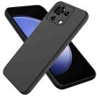 For ZTE Blade V50 Vita Pure Color Liquid Silicone Shockproof Phone Case(Black) - 1