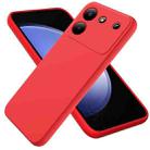 For ZTE Blade A54 Pure Color Liquid Silicone Shockproof Phone Case(Red) - 1