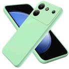 For ZTE Blade A54 Pure Color Liquid Silicone Shockproof Phone Case(Green) - 1