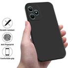 For ZTE Axon 60 Pure Color Liquid Silicone Shockproof Phone Case(Black) - 2