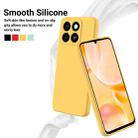 For ZTE Blade A55 / A35 Pure Color Liquid Silicone Shockproof Phone Case(Yellow) - 3