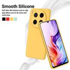 For ZTE Blade V70 Max Solid Color Liquid Silicone Dropproof Full Coverage Phone Case(Yellow) - 3