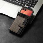 For Samsung Galaxy Z Flip7 5G Crossbody Color Matching Folding Phone Case(Dark Grey) - 2