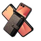For Samsung Galaxy Z Flip7 5G Crossbody Color Matching Folding Phone Case(Dark Grey) - 3