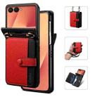 For Samsung Galaxy Z Flip7 5G Crossbody Color Matching Folding Phone Case(Red) - 1