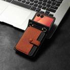 For Samsung Galaxy Z Flip7 5G Crossbody Color Matching Folding Phone Case(Brown) - 2