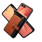 For Samsung Galaxy Z Flip7 5G Crossbody Color Matching Folding Phone Case(Brown) - 3