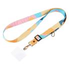 Adjustable Crossbody Mobile Phone Wide Long Lanyard(Colorful Horizontal Strips) - 1