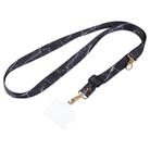 Adjustable Crossbody Mobile Phone Wide Long Lanyard(Black Marble) - 1