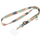 Adjustable Crossbody Mobile Phone Wide Long Lanyard(Colorful Plaid) - 1